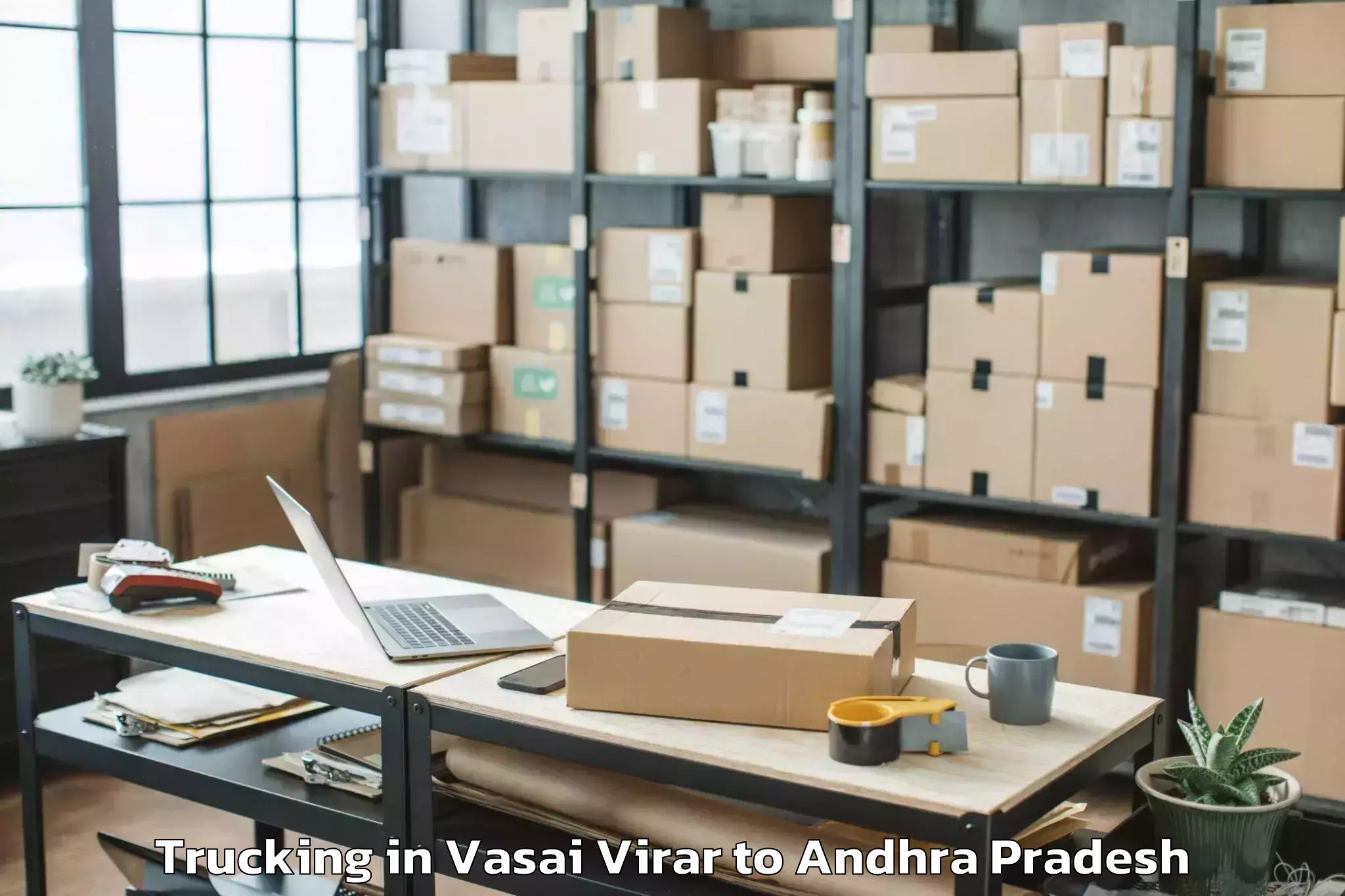 Leading Vasai Virar to Vuyyuru Trucking Provider